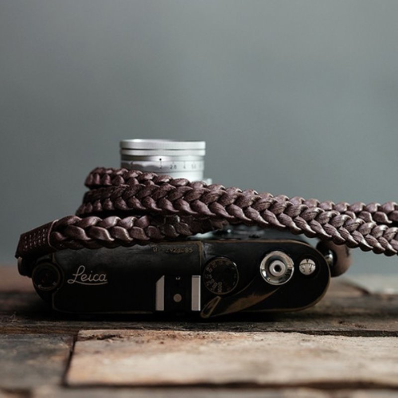 [Barton1972] Leather Neck Strap Braided- Natural           