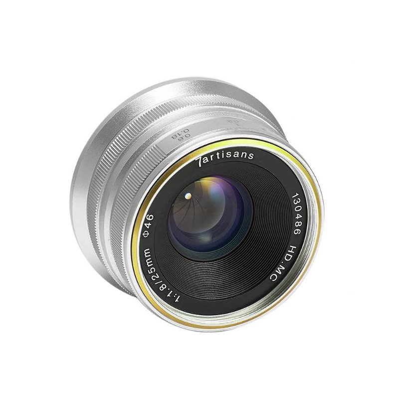 7Artisans 25mm f/1.8 Manual Focus Prime Fixed Lens Silver [예약판매]
